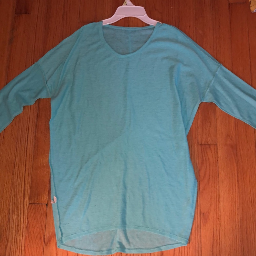lightweight, light blue sweater